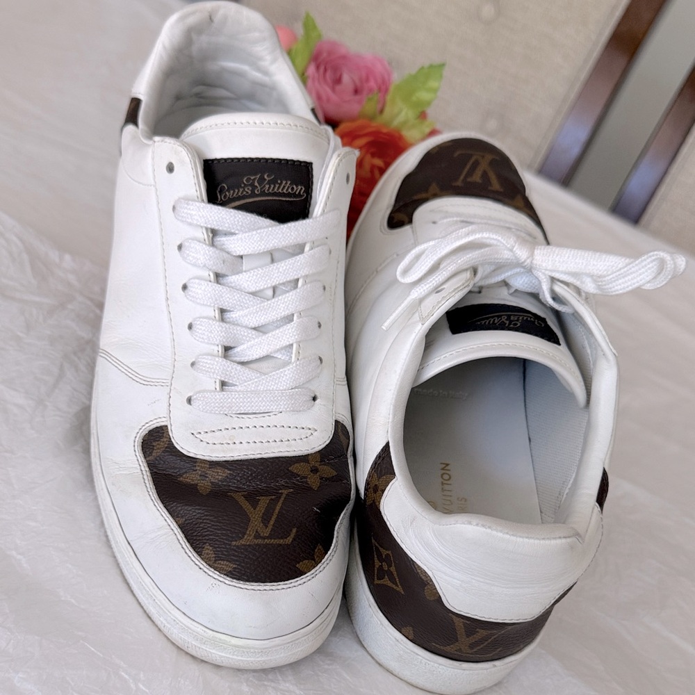 Authentic Louis Vuitton White and Brown Men's Sneakers